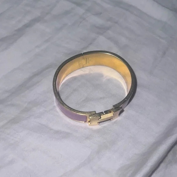 Hermès Pink and Gold Clic H Bracelet GM - Picture 12 of 13